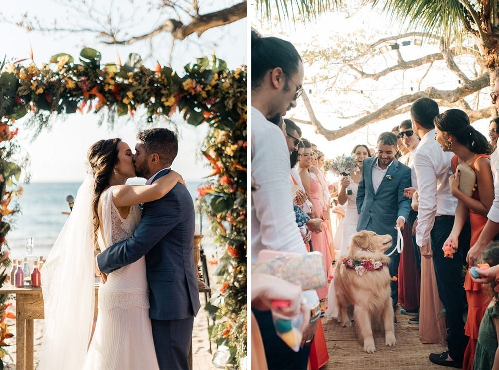 lindo casamento na praia, decoração linda, casamento de dia, cerimônia pé na areia, ensaio no pôr do sol